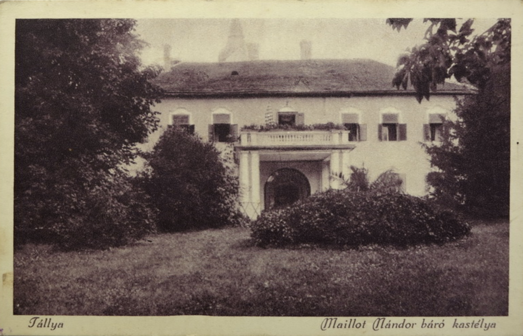 Tállya, Maillot-kastély régi képeslapon